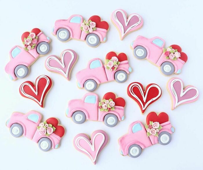 I Had A Blast Creating These With The Ann Clark Cookie Cutters Heart And Truck Shapes
