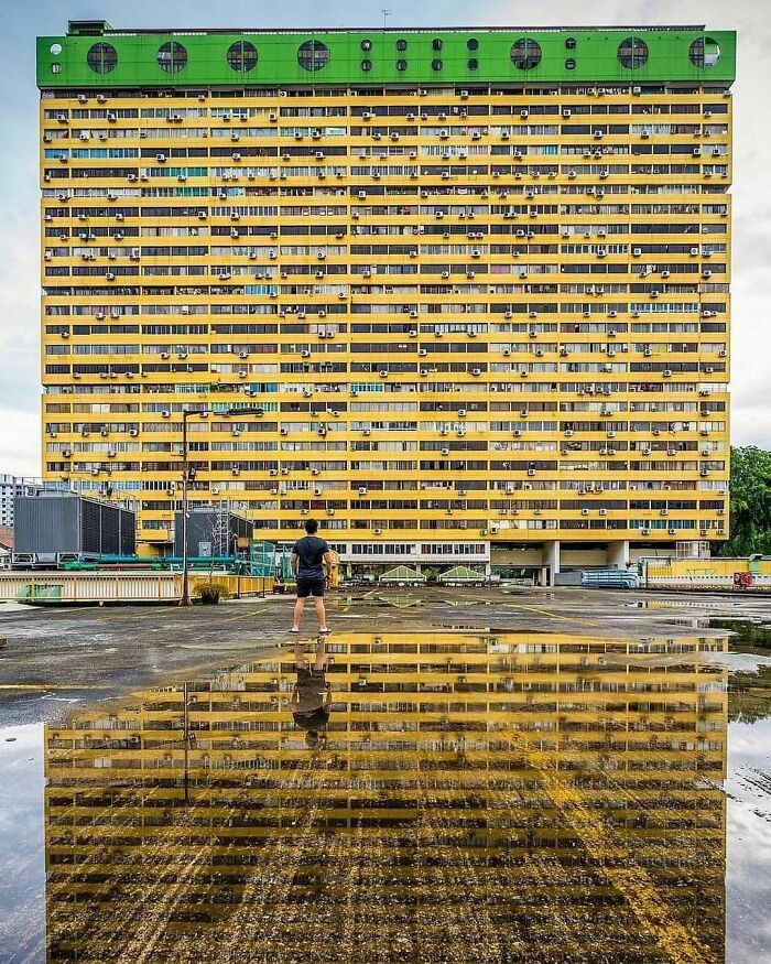 A Vividly-Coloured Apartment Block In Singapore