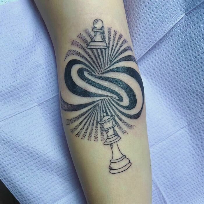 Optical Illusion Hand Tattoo