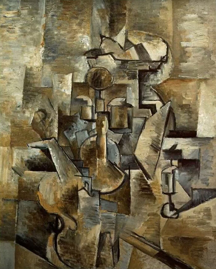 Violin And Candlestick By Georges Braque