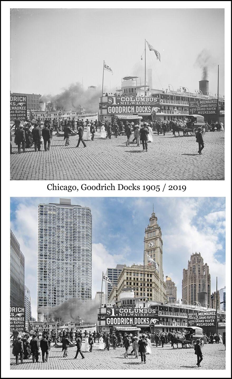 Chicago, Goodrich Docks 1905 / 2019