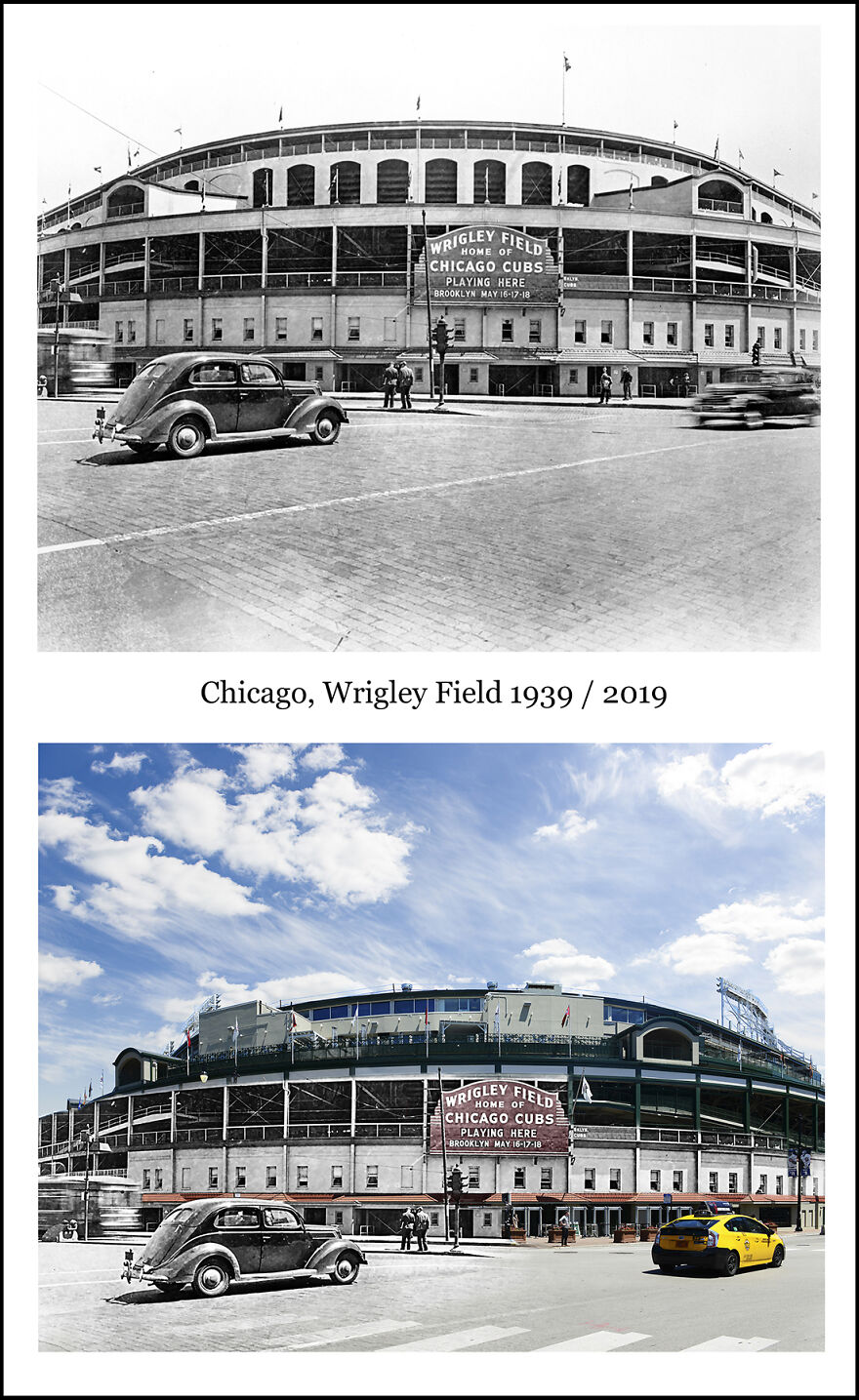 Chicago, Wrigley Field 1939 / 2019