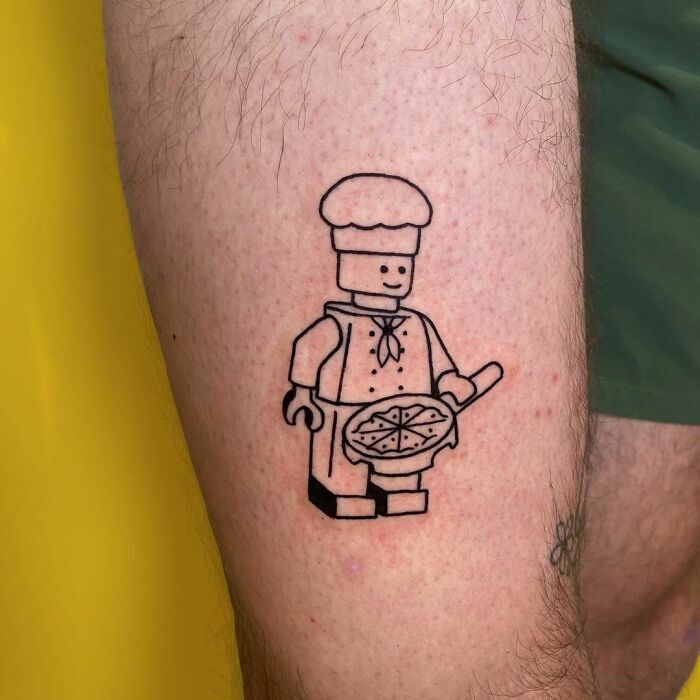 Funny Lego Man Hand Tattoo