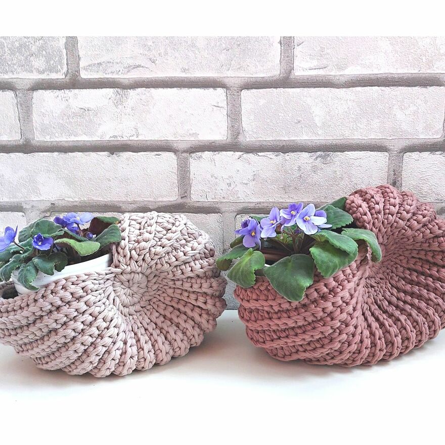 Flavers Planter-On Table Decor Finds! Seashell Baskets From Cotton Rope-Its Eco-Friendly Gift