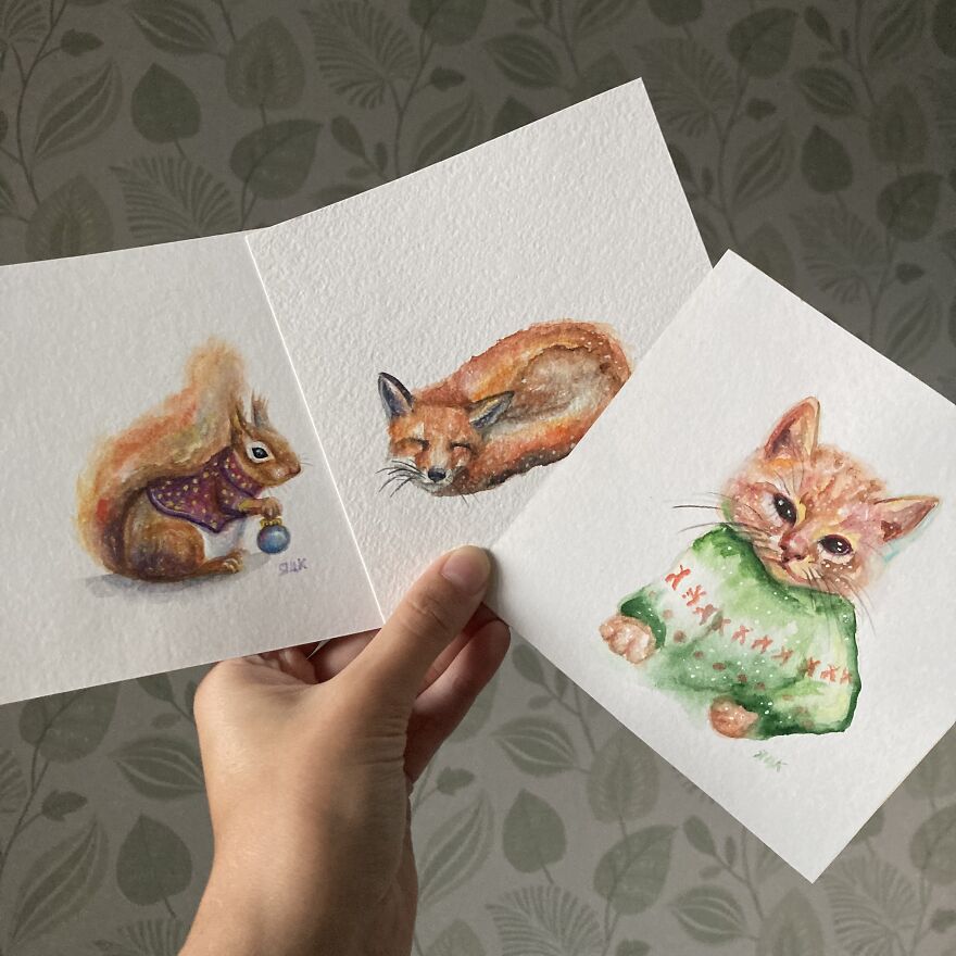 I’m An Artist And I Create Small Animal Paintings (10 Pics)