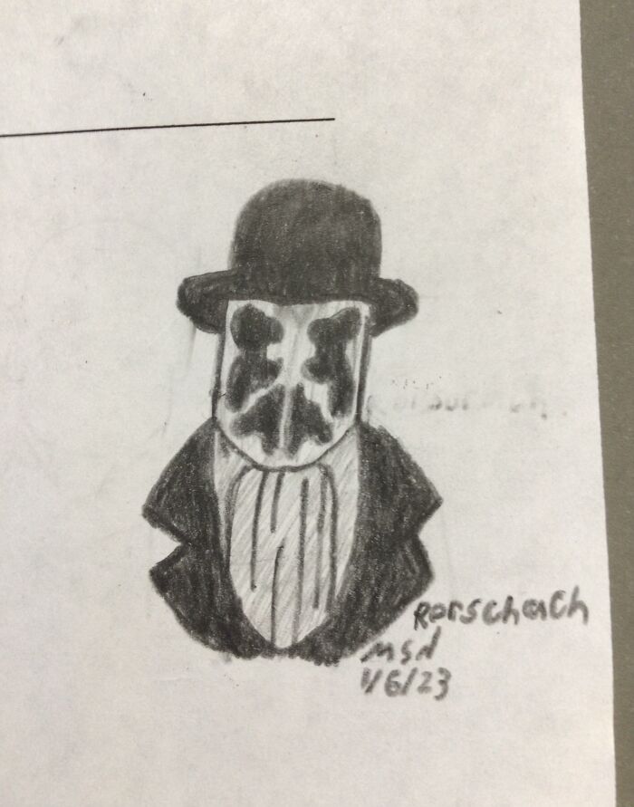 Quick 10 Minute Sketch Of Watchmen’s Rorschach