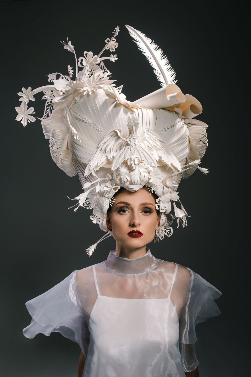 "Mysterious Flying Dutchman": I Make Baroque Paper Wigs (6 Pics)