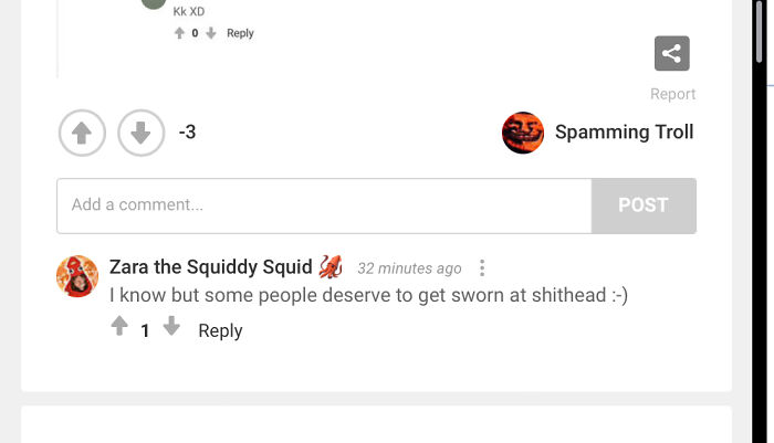 Not Very Nice To Say That "Squid"