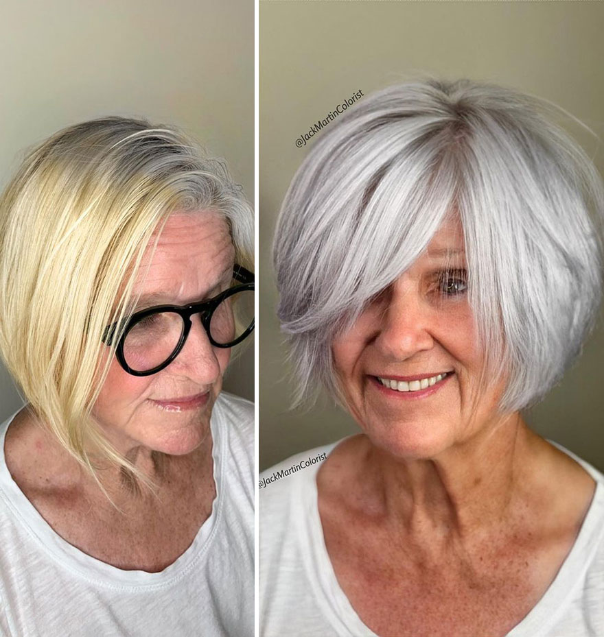 Hairdresser Refuses To Color White Strands And Creates Gray Queens (New Pics)