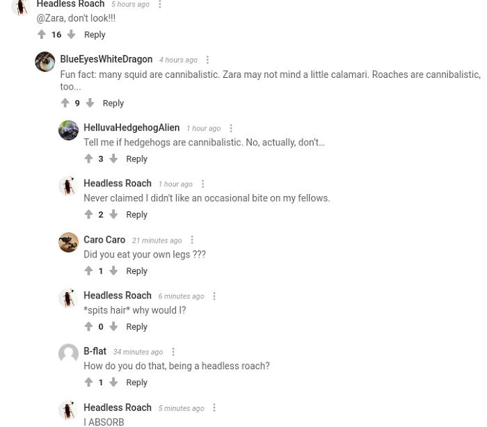 Here's One About How Headless Roach Would Eat His Fellow Roaches