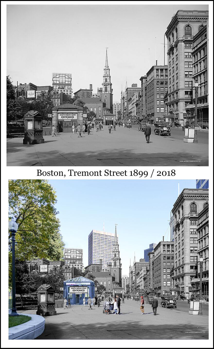 Boston, Tremont Street 1899 / 2018