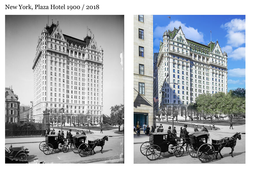New York, Plaza Hotel 1900 / 2018
