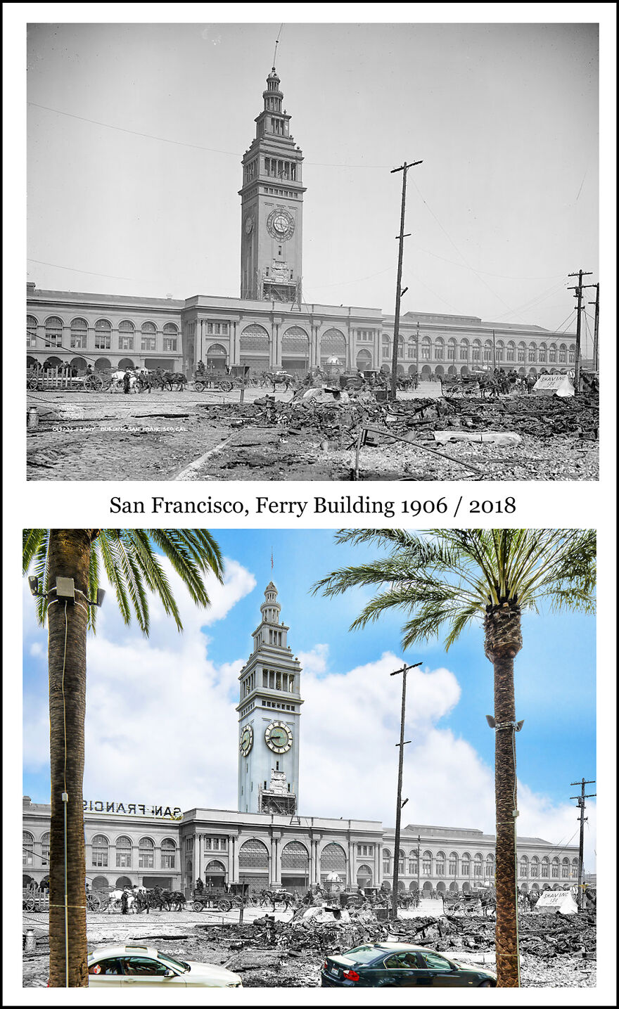 San Francisco, Ferry Building 1906 / 2018