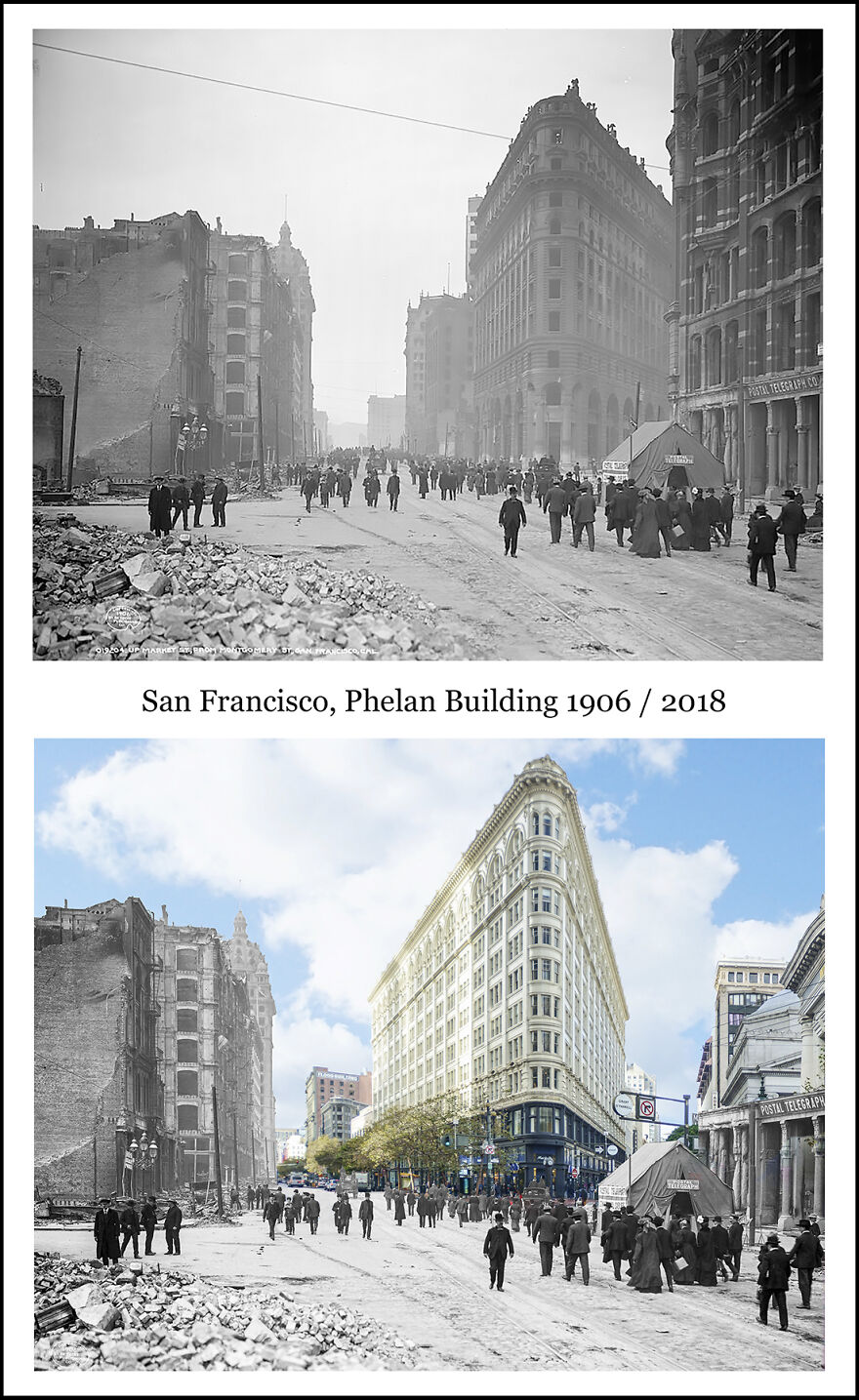 San Francisco, Phelan Building 1906 / 2018