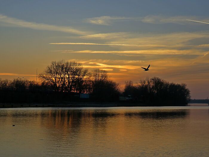 Peaceful Sunset On The Lake