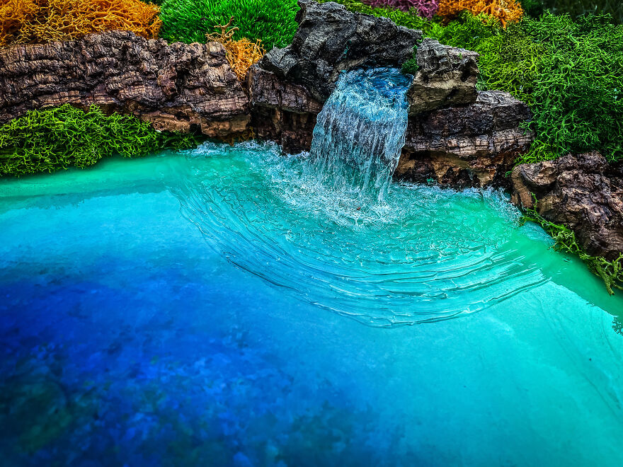 I Made This Artwork With Barks And Preserved Moss.