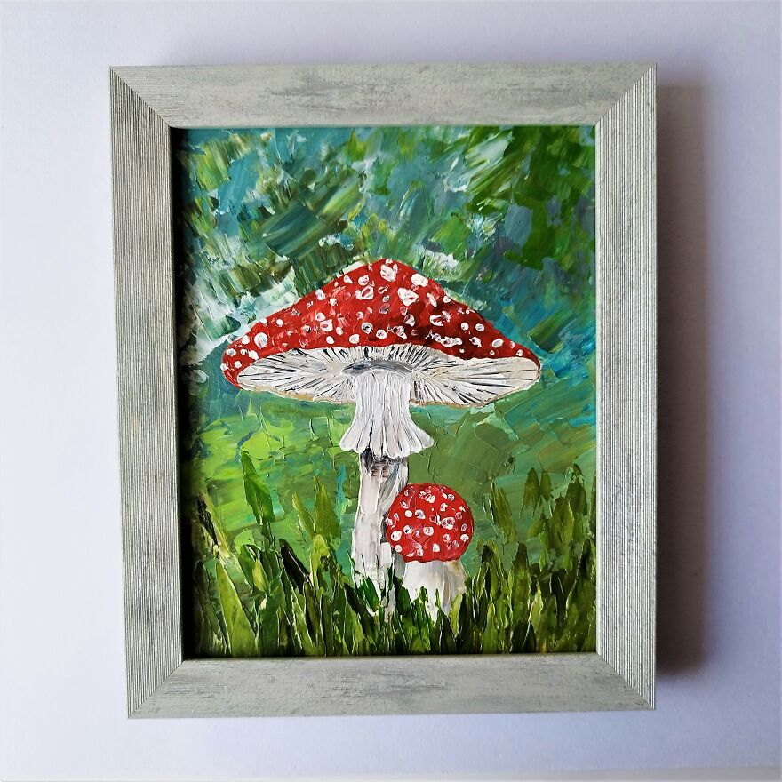 Fly Agaric Impasto Painting