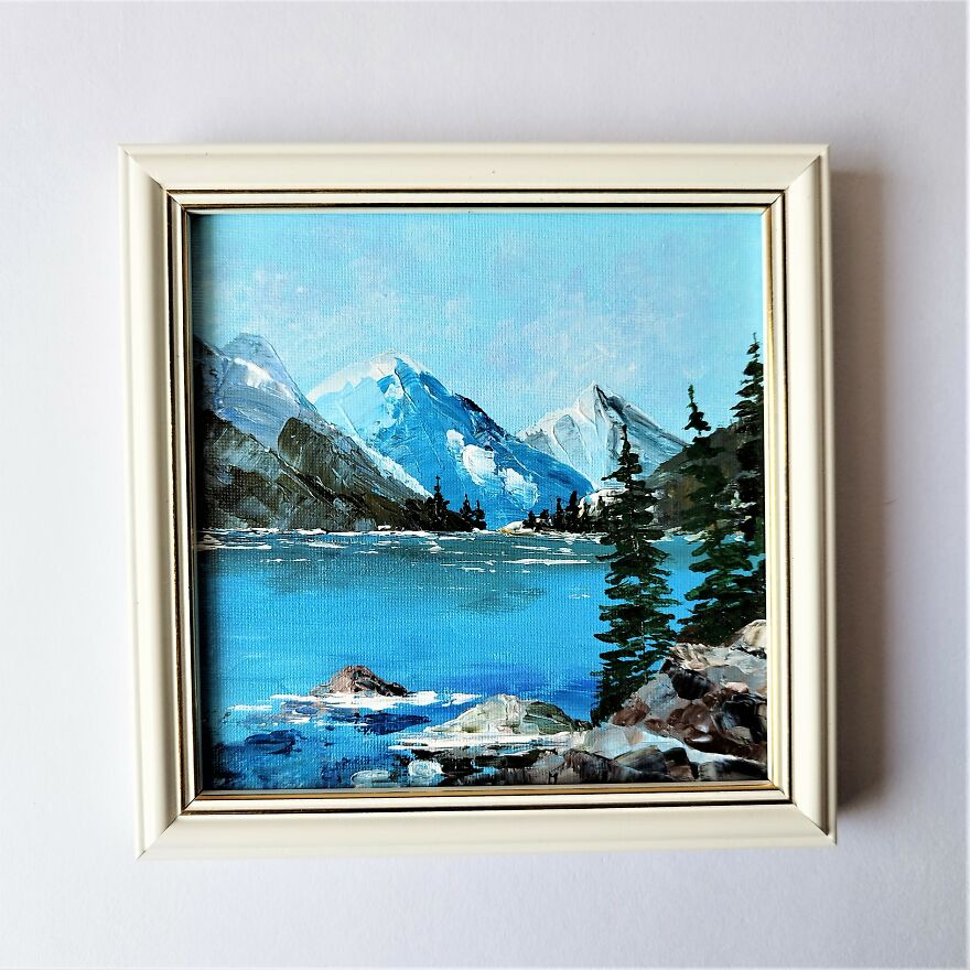 Mountain Landscape Painting Impasto