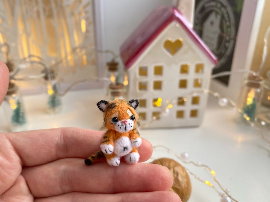 Miniature Tiger Crocheted