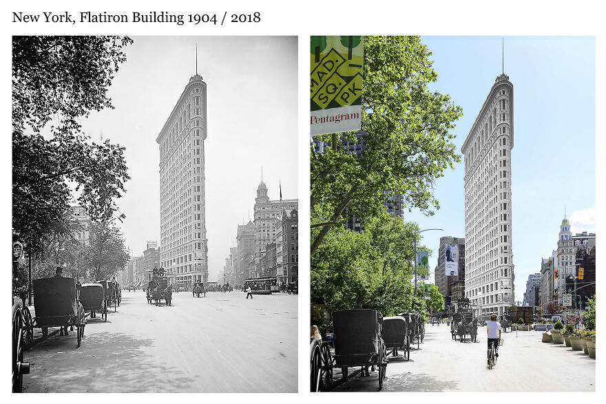 New York, Flatiron Building 1904 / 2018