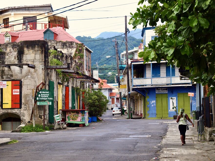 King George V Street In Roseau, The Capital Of Dominica