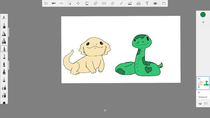 Well I Have A Beared Dragon And Snake But I Cant Take Pics So I Drew Them