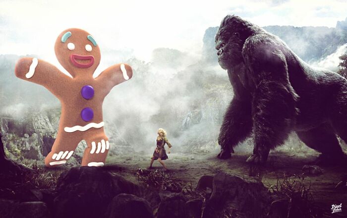 King Kong vs. Gingerbread Man