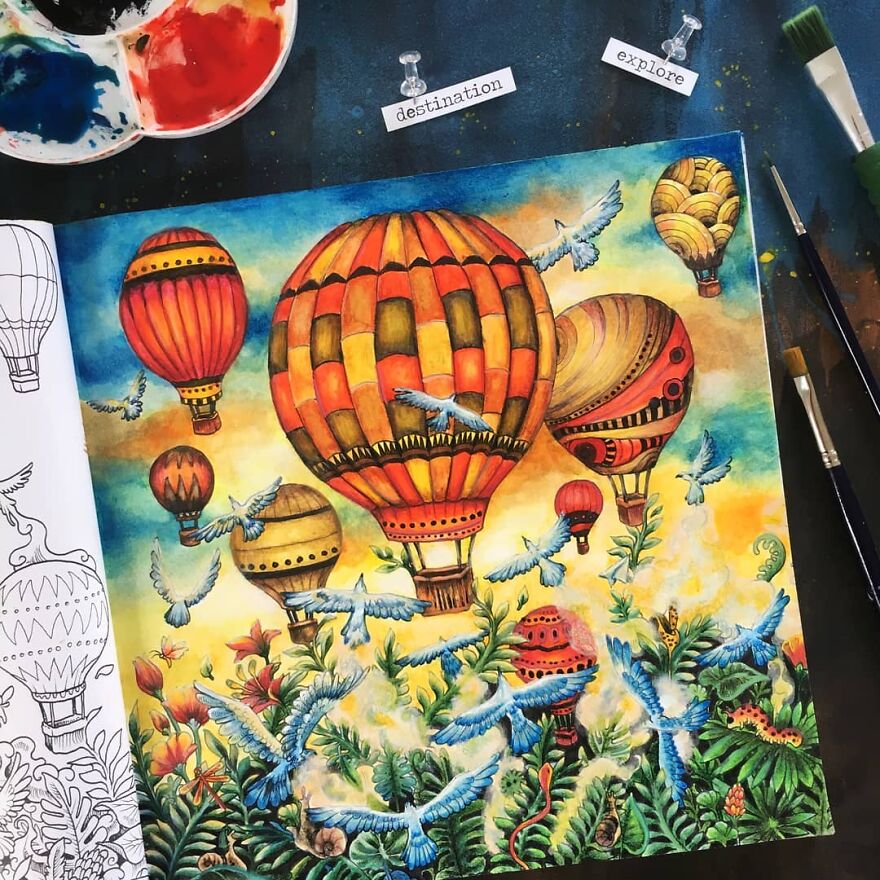 This Artist Patiently Paints Drawings, Turning Them Into Works Of Art