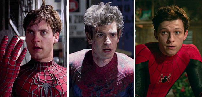 Tobey Maguire, Andrew Garfield, Tom Holland — Spider-Man