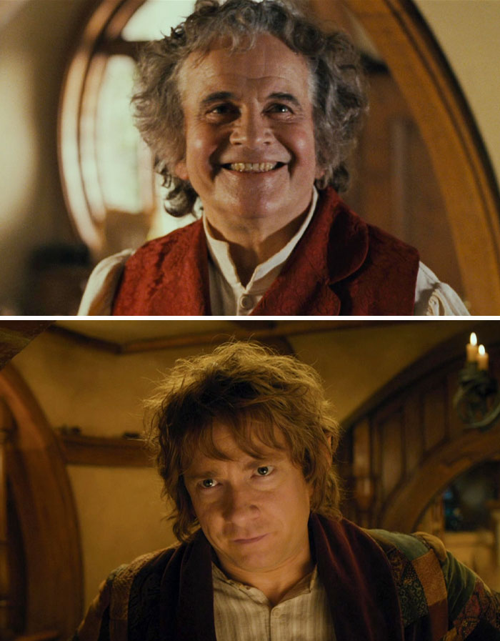 Ian Holm, Martin Freeman — Bilbo Baggins