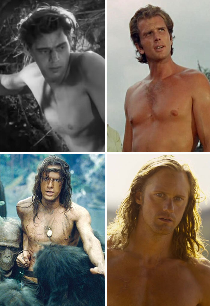 Johnny Weissmuller, Ron Ely, Christopher Lambert, Alexander Skarsgård — Tarzan