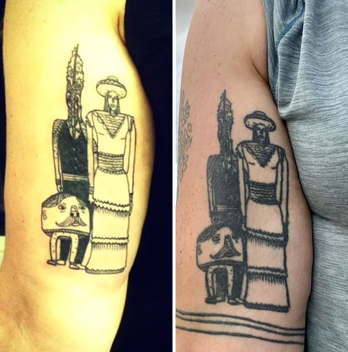 How A Thin Line Tattoo Ages - 10 Years. Probably My Least Favorite Tattoo