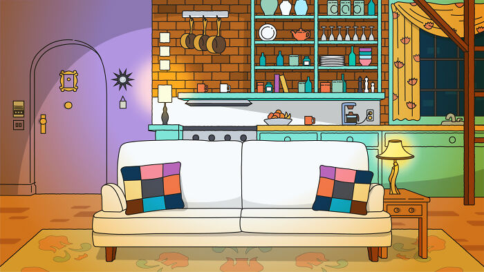 From Friends To Addams Family: 7 TV Living Rooms Reimagined In The Iconic Simpsons Style From Friends To Addams Family: 7 TV Living Rooms Reimagined In The Iconic Simpsons Style