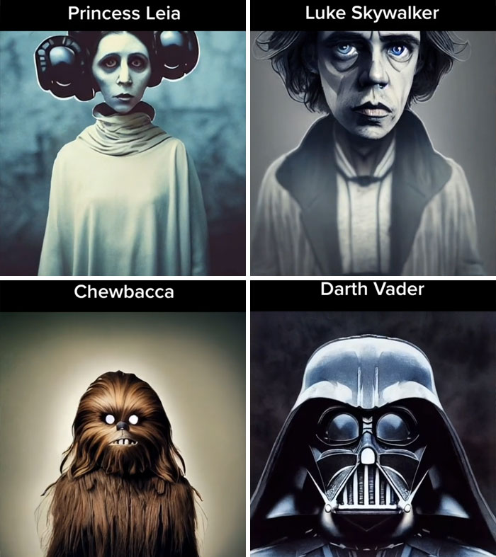 Asking AI To Show Star Wars In The Style Of Tim Burton