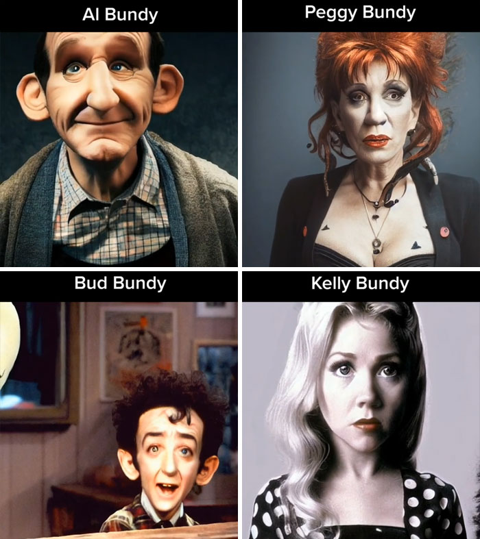 Asking AI To Show "Married With Children" In The Style Of Tim Burton