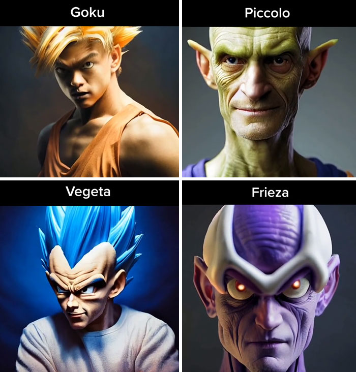 Asking AI To Show "Dragon Ball Z" Characters As Real People