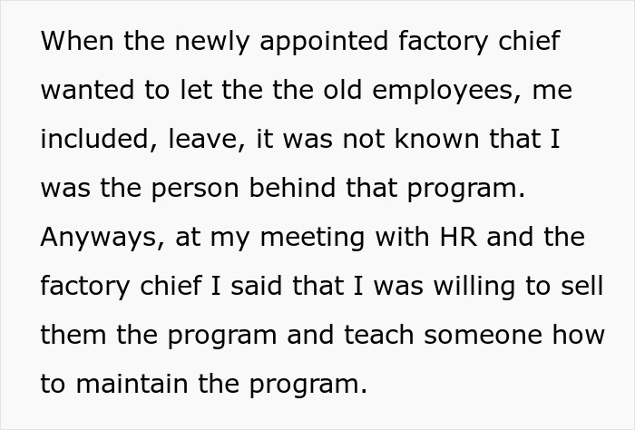 "The Factory Chief Laughed In My Face": Employee Takes Important System They Created With Them When They're Fired