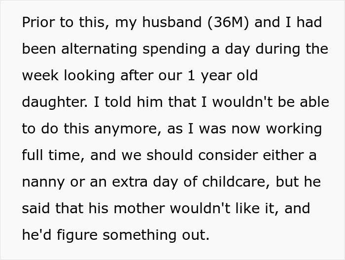 Man Refuses To Hire A Nanny Because His Mom “Wouldn’t Like It”, Jeopardizes Wife’s Career Instead