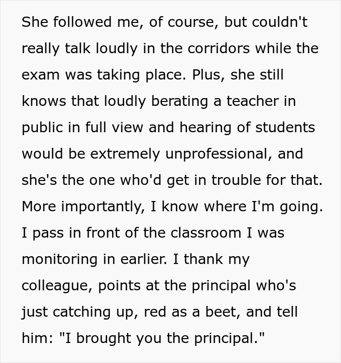 Teacher Leaves Exam Early, Forcing The School Principal To Monitor The Students Herself After Mass Malicious Compliance Ensues