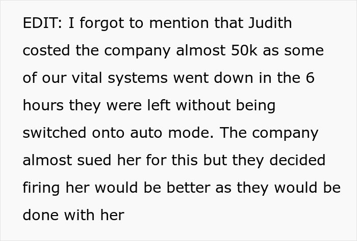 Toxic Manager Screws Herself Over By Suspending Almost All Employees For Not Engaging In Conversation, Gets Fired Toxic Manager Screws Herself Over By Suspending Almost All Employees For Not Engaging In Conversation, Gets Fired