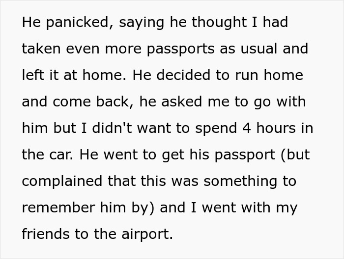 Man Forgets His Passport And Misses His New Year's Trip, His Partner Decides To Board The Plane Anyway