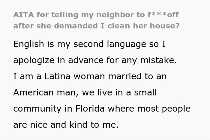 Woman Gets Jealous Of Neighbors’ Homes Getting Cleaned For Free, Demands The Same Service, Is Offended When Told To Get Lost