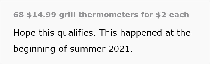 Customer Goes Out Of Their Way To Show Staff Their Grill Thermometers Are Wrongly Priced, They Don’t Care, Customer Ends Up Making $650 Customer Goes Out Of Their Way To Show Staff Their Grill Thermometers Are Wrongly Priced, They Don’t Care, Customer Ends Up Making $650