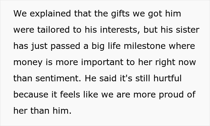 "My Son Is Clearly Resenting Us": Dad Gives $4k Christmas Gift To His Daughter And $800 Gifts To His Son, Son Gets Upset "My Son Is Clearly Resenting Us": Dad Gives $4k Christmas Gift To His Daughter And $800 Gifts To His Son, Son Gets Upset