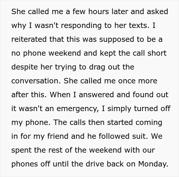 Husband Turns Off His Phone Because His Wife Keeps Calling Him During His Tech-Free Weekend, Misses An Emergency Husband Turns Off His Phone Because His Wife Keeps Calling Him During His Tech-Free Weekend, Misses An Emergency