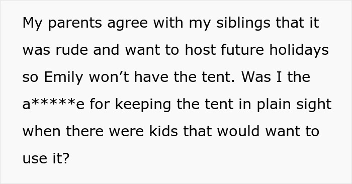 6 Y.O. With Special Needs Has Tent Nobody Can Enter As Her Safe Space, Guests Are Upset That It Was Put Up In The Living Room 6 Y.O. With Special Needs Has Tent Nobody Can Enter As Her Safe Space, Guests Are Upset That It Was Put Up In The Living Room