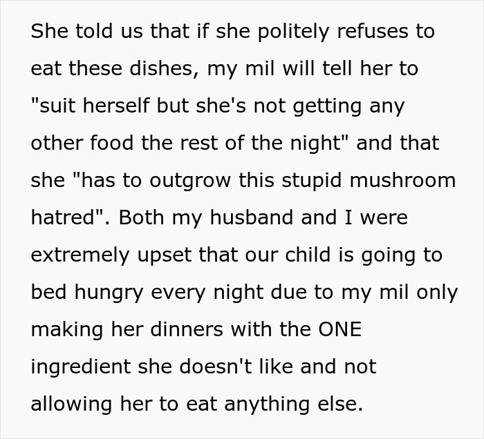 Woman Kicks MIL Out After Discovering She Starved Her Kid As She Kept Making Dinners Containing The One Thing She Hates The Most