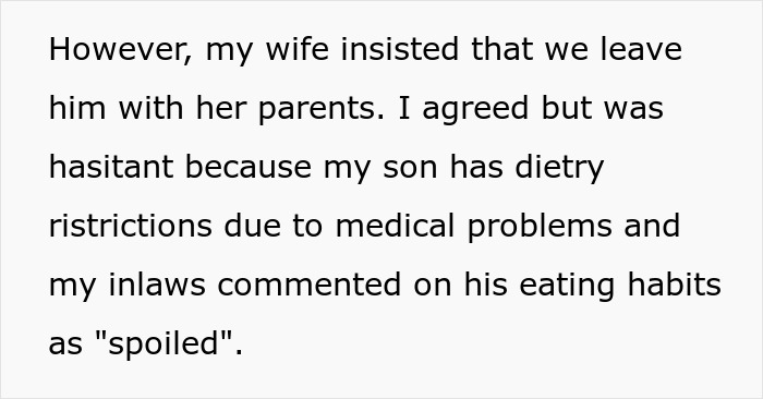 Man Is Blasted By Wife For Cutting Their Honeymoon Short After Finding Out His In-Laws Were Only Feeding His Kid Snacks