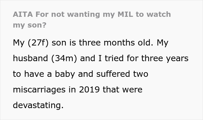 DIL Refuses To Let MIL Babysit Her Newborn Because She Can't Seem To Grasp Just How Dangerous Her Adult Children Are DIL Refuses To Let MIL Babysit Her Newborn Because She Can't Seem To Grasp Just How Dangerous Her Adult Children Are