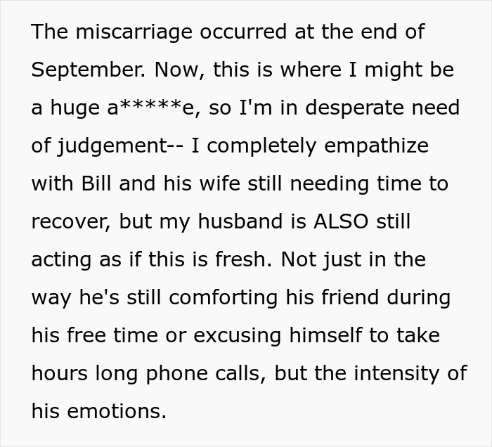 “[Am I The Jerk] For Saying That My Husband’s Reaction To A Miscarriage Is Excessive?”